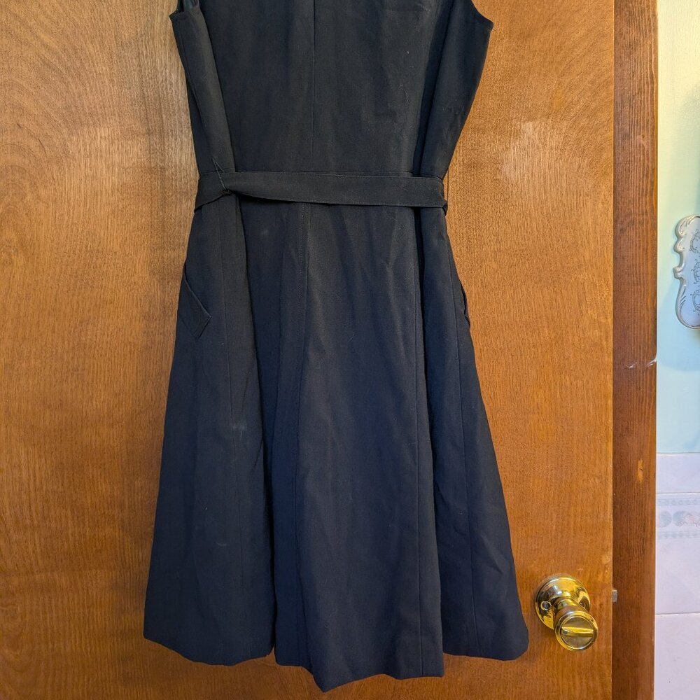 Studio One Navy Ruffled Midi Dress - Picture 4 of 6